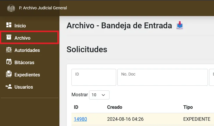 módulo archivo