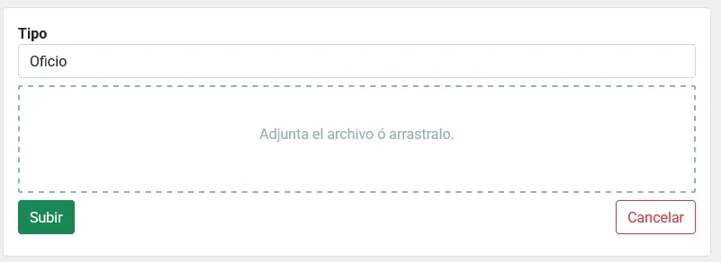 Formulario Nuevo Archivo